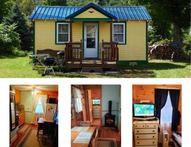 Preview of inside and outside of the tiny house