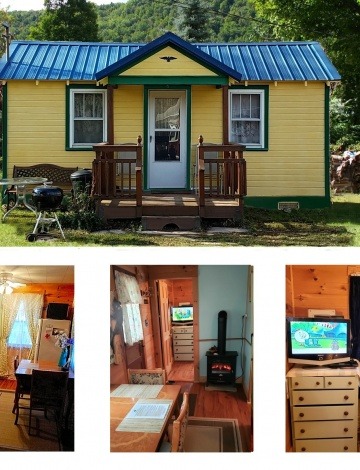 Preview of inside and outside of the tiny house
